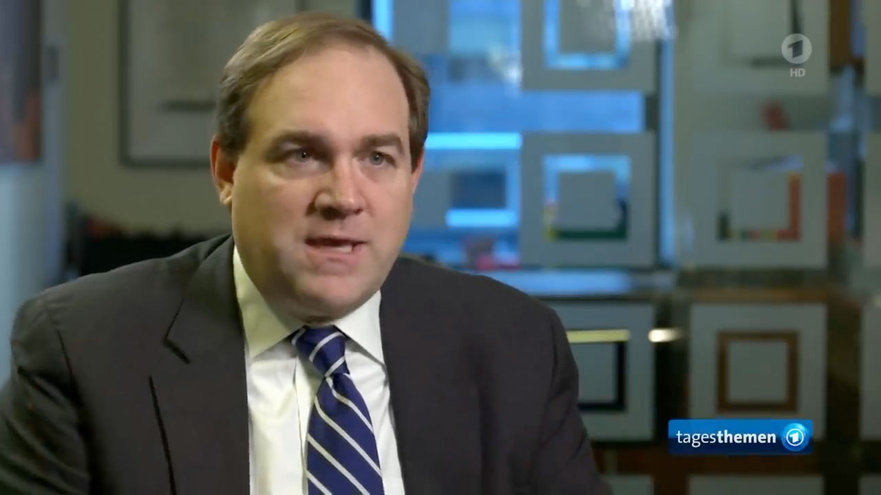 Bradley Honan appears in Tagesthemen